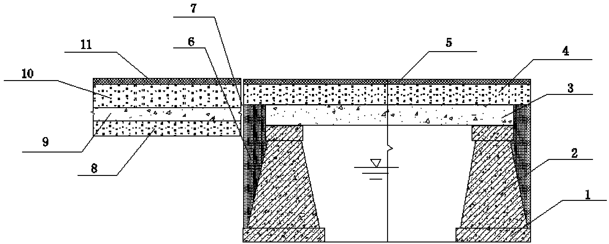 Road and bridge joint structure and method using structure for eliminating non-uniform settlement