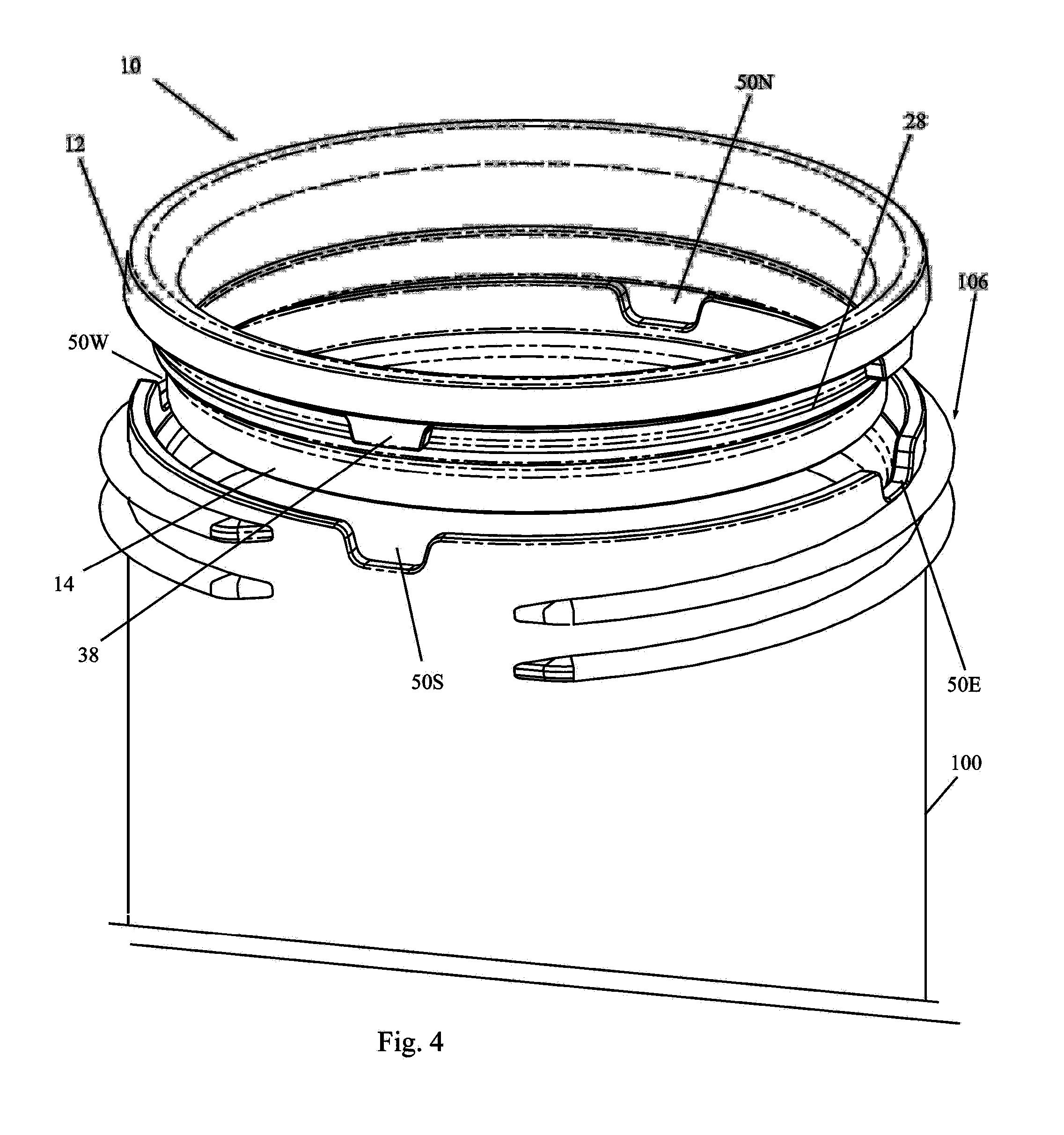 Container and venting mechanism assembly