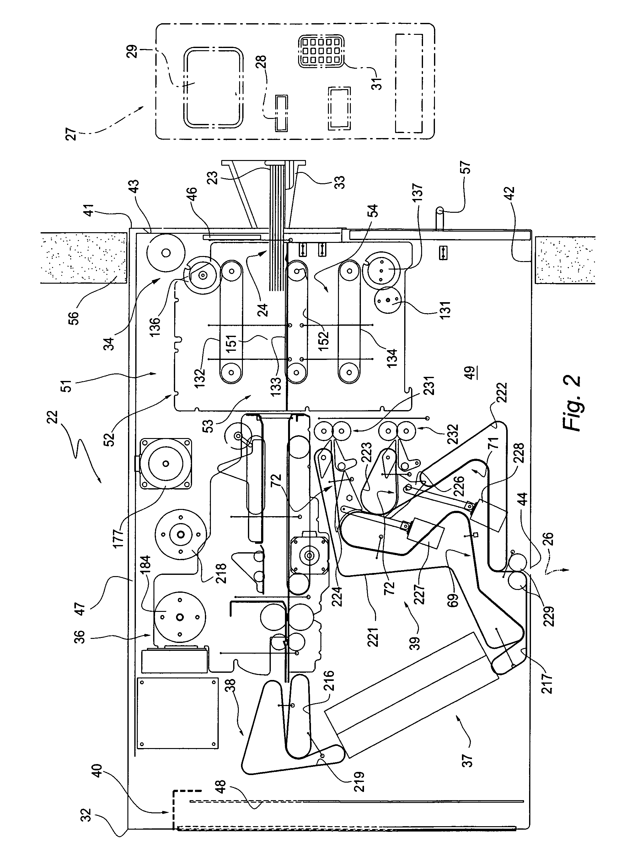 Equipment for the automatic deposit of banknotes