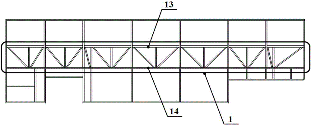 A semi-trailer full load road bus body structure