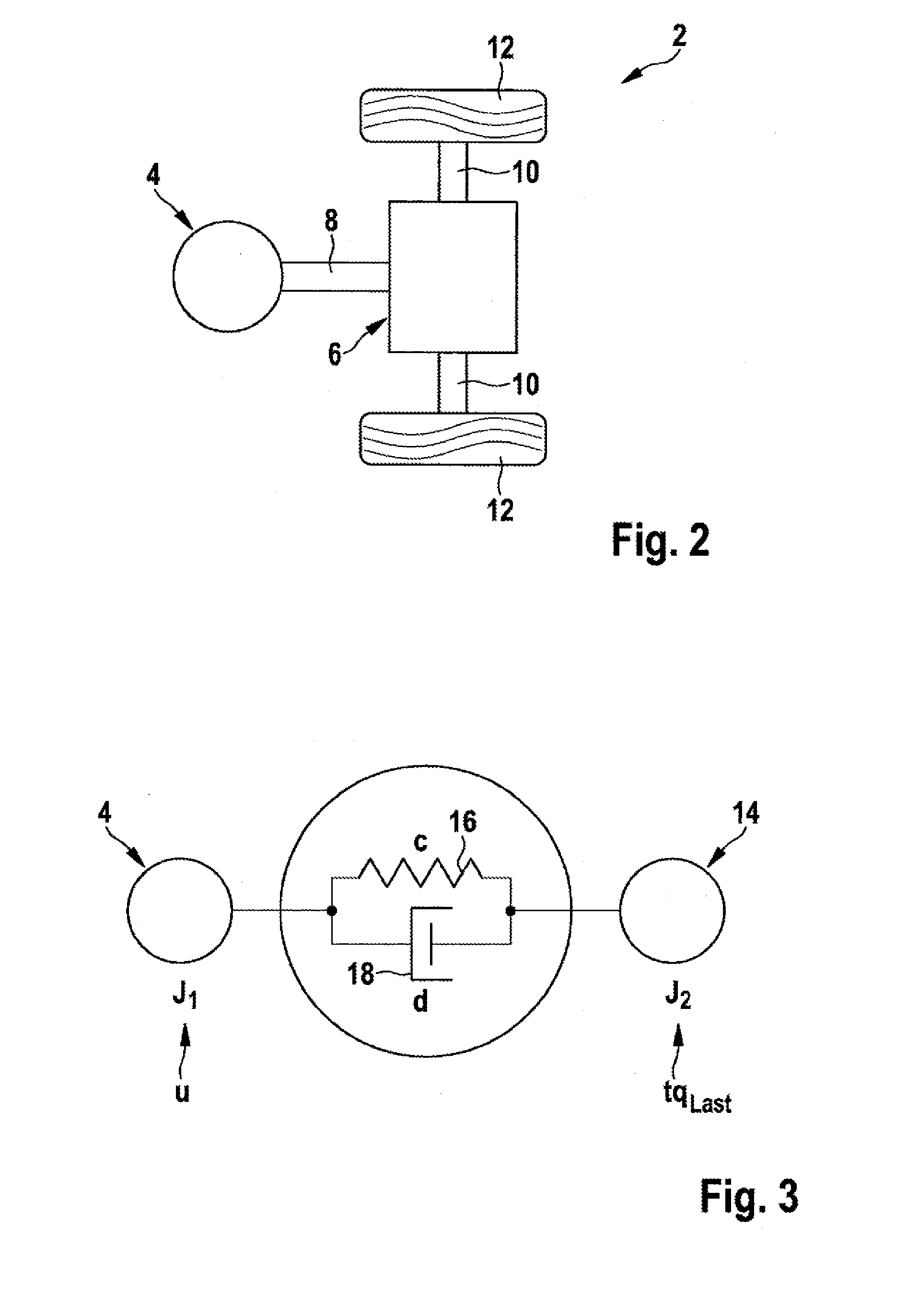 Active damping control for an electric vehicle or hybrid vehicle