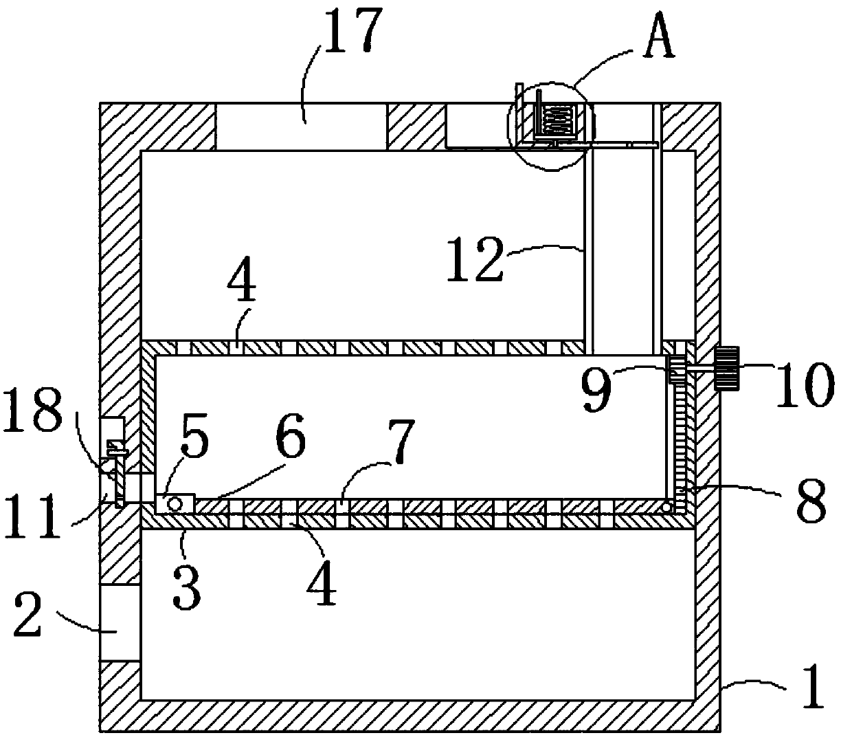 Active carbon purification device for industrial organic waste gas