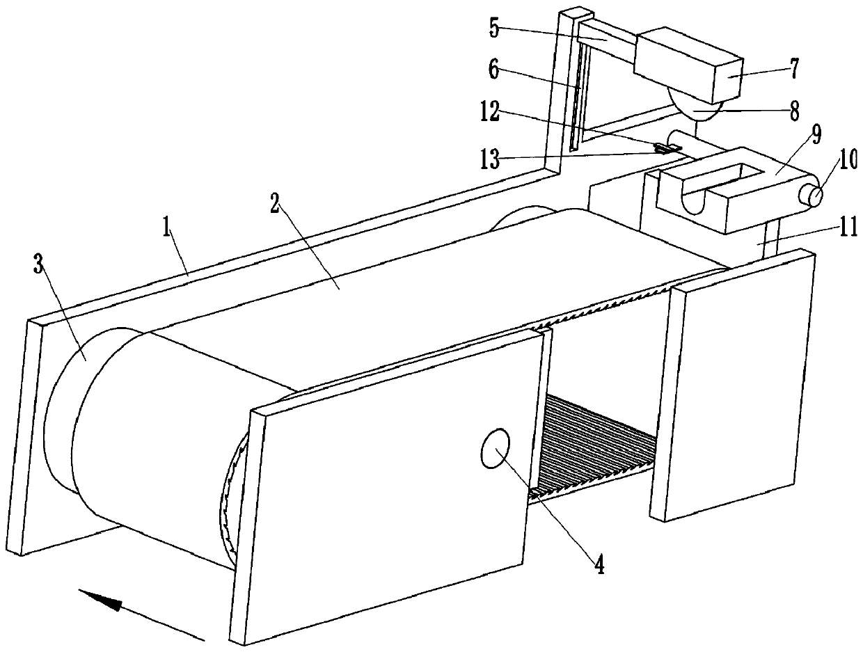 Aluminum material cutting device with automatic feeding function