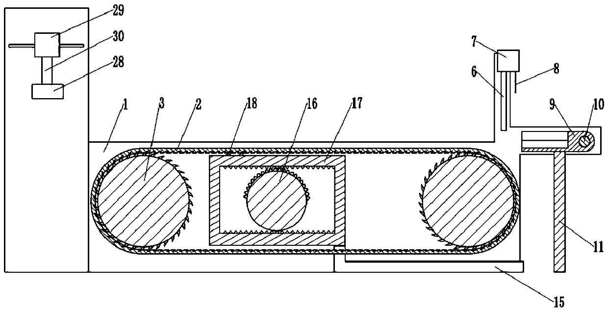 Aluminum material cutting device with automatic feeding function