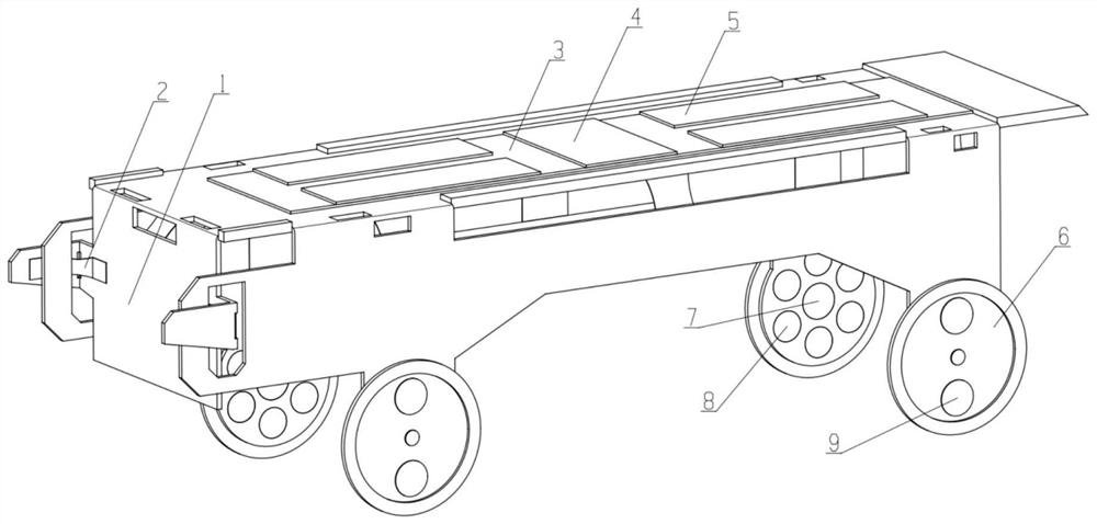 A magnetic field-driven wheeled origami robot