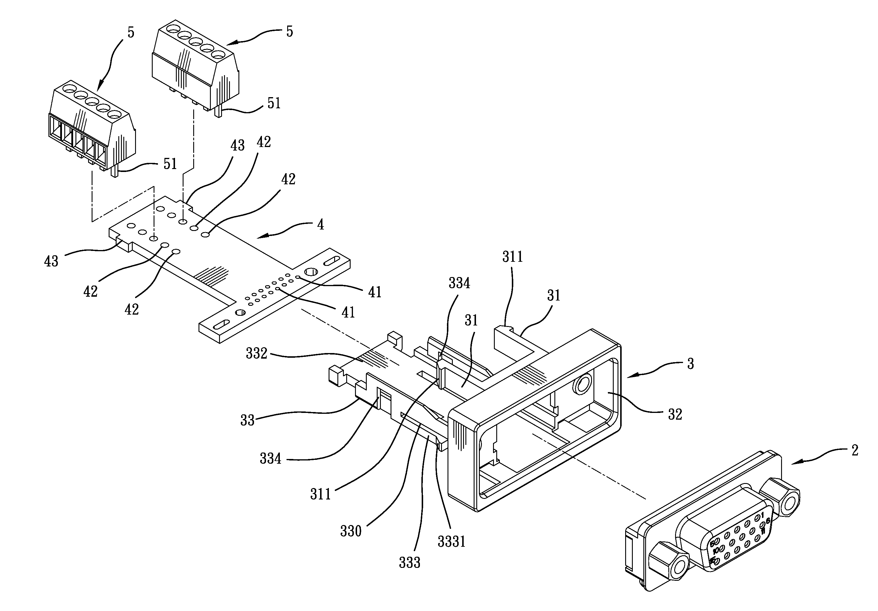 Front Load Keystone D-Shape Connector