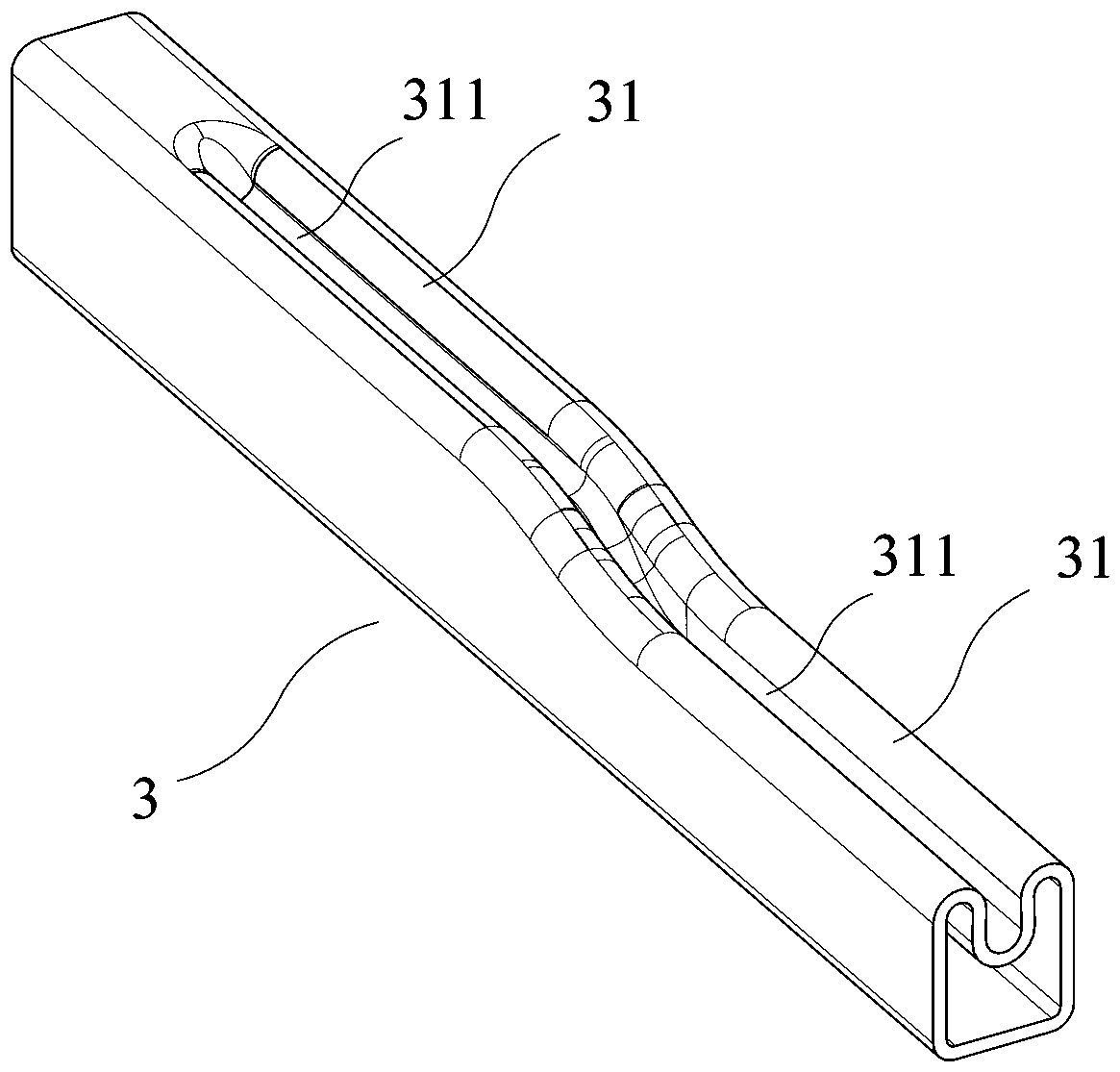 Processing method for anti-collision square tube, and product of processing method