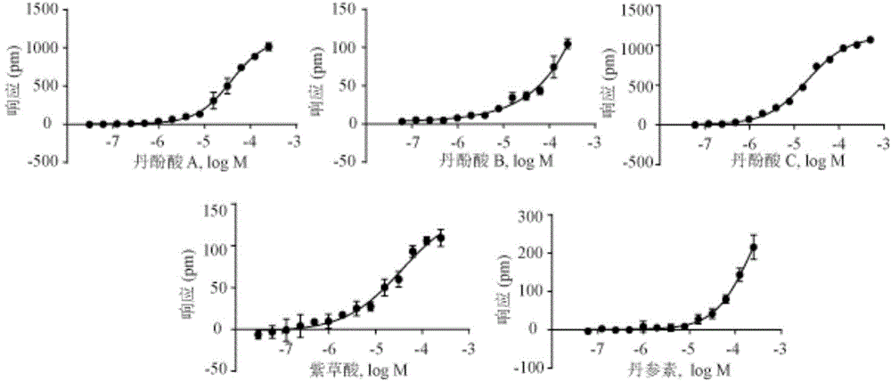 GPR35 receptor stimulant in salviae miltiorrhizae, inhibitor of Ca2+-ATPase and application