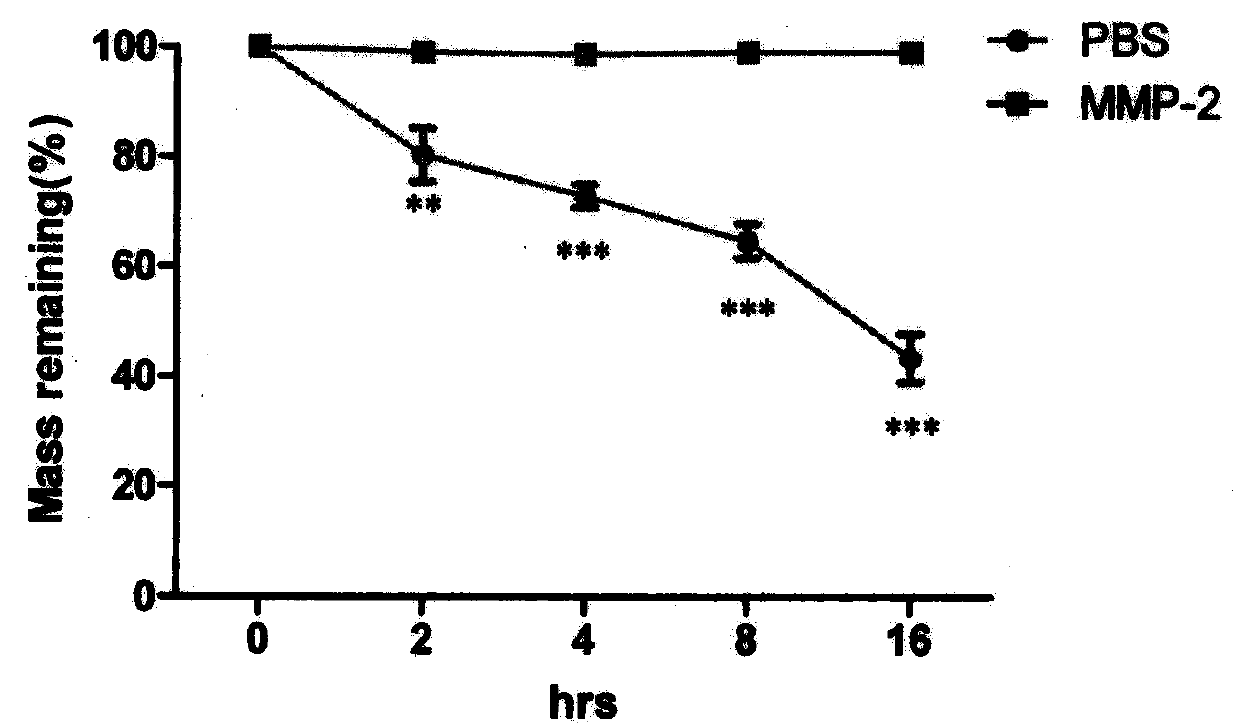 Preparation and purpose of MMP response type nanometer adriamycin-indocyanine green carrying hydrogel