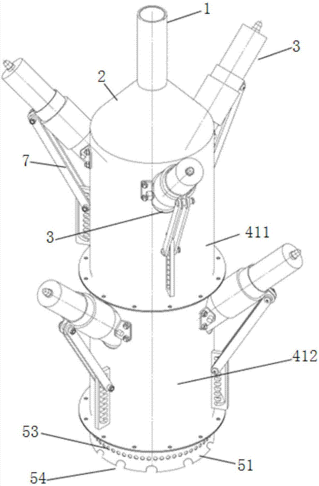 Multi-source obliquely-inserting type plasma gas treatment apparatus