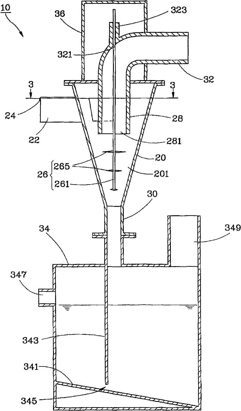 Wet static cyclone dust collector