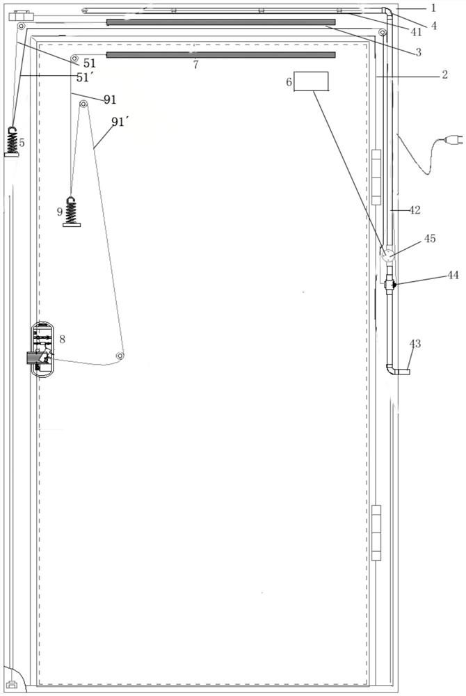 Fusing type automatic fire protection door