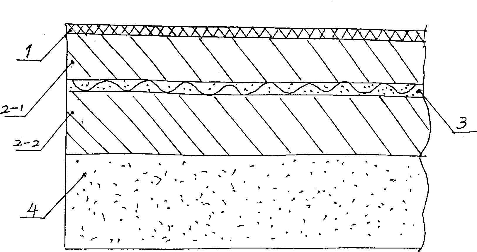 Lining material for garbage burying field