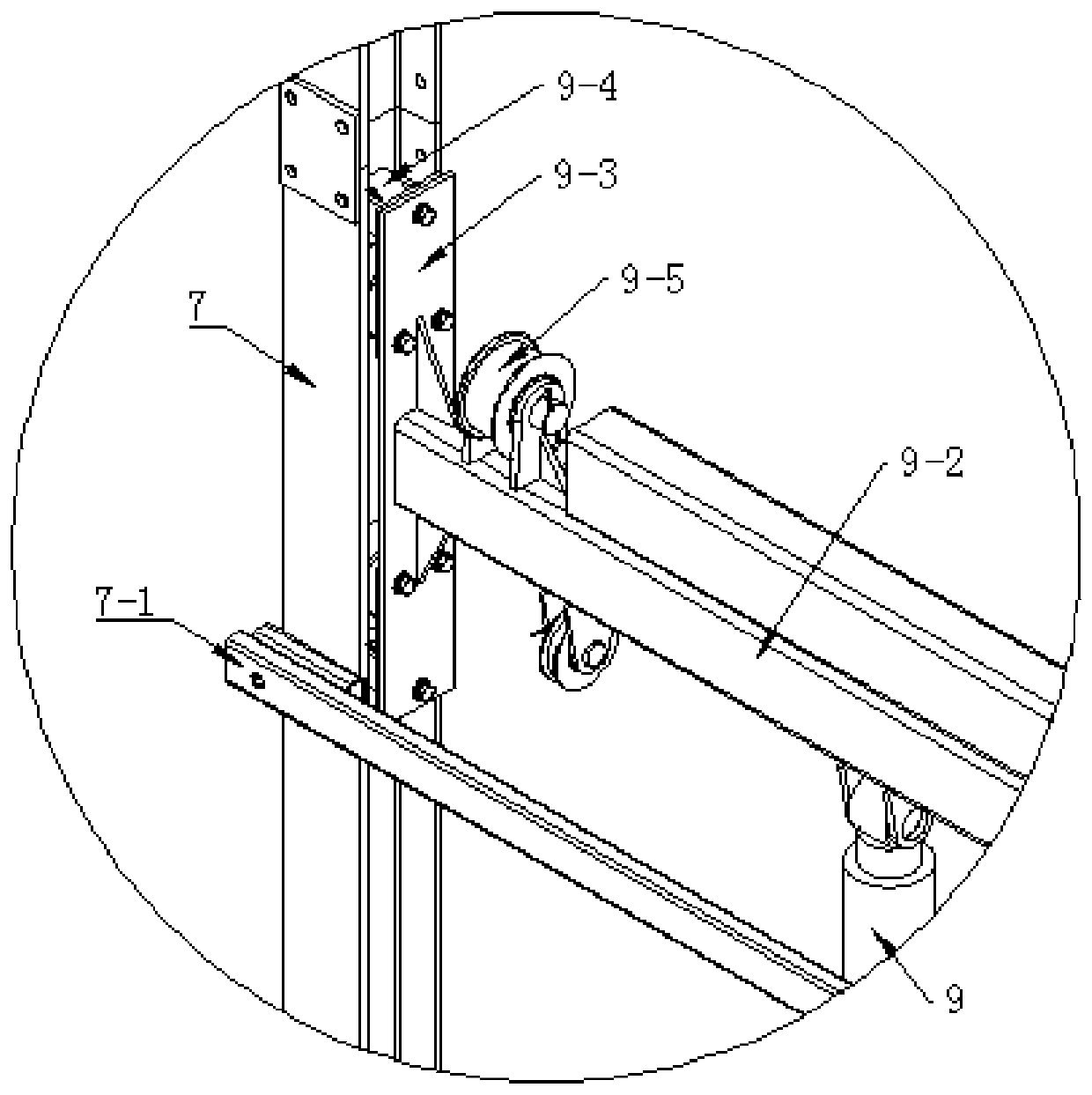 Guide rail type lifting platform anti-falling device