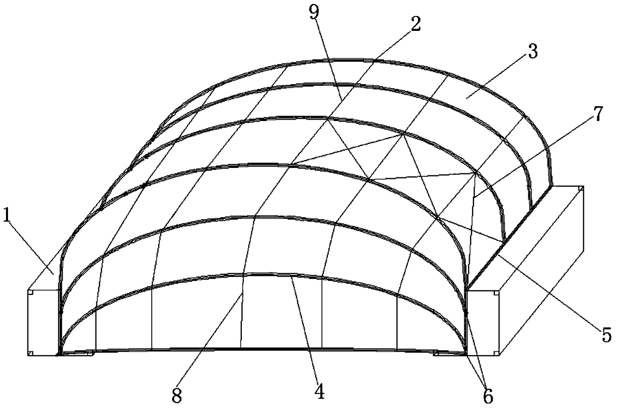 Large-span hangar based on box modules and construction method thereof