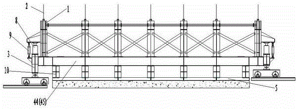 Formwork device for constructing inclined shaft working surface in coal mine