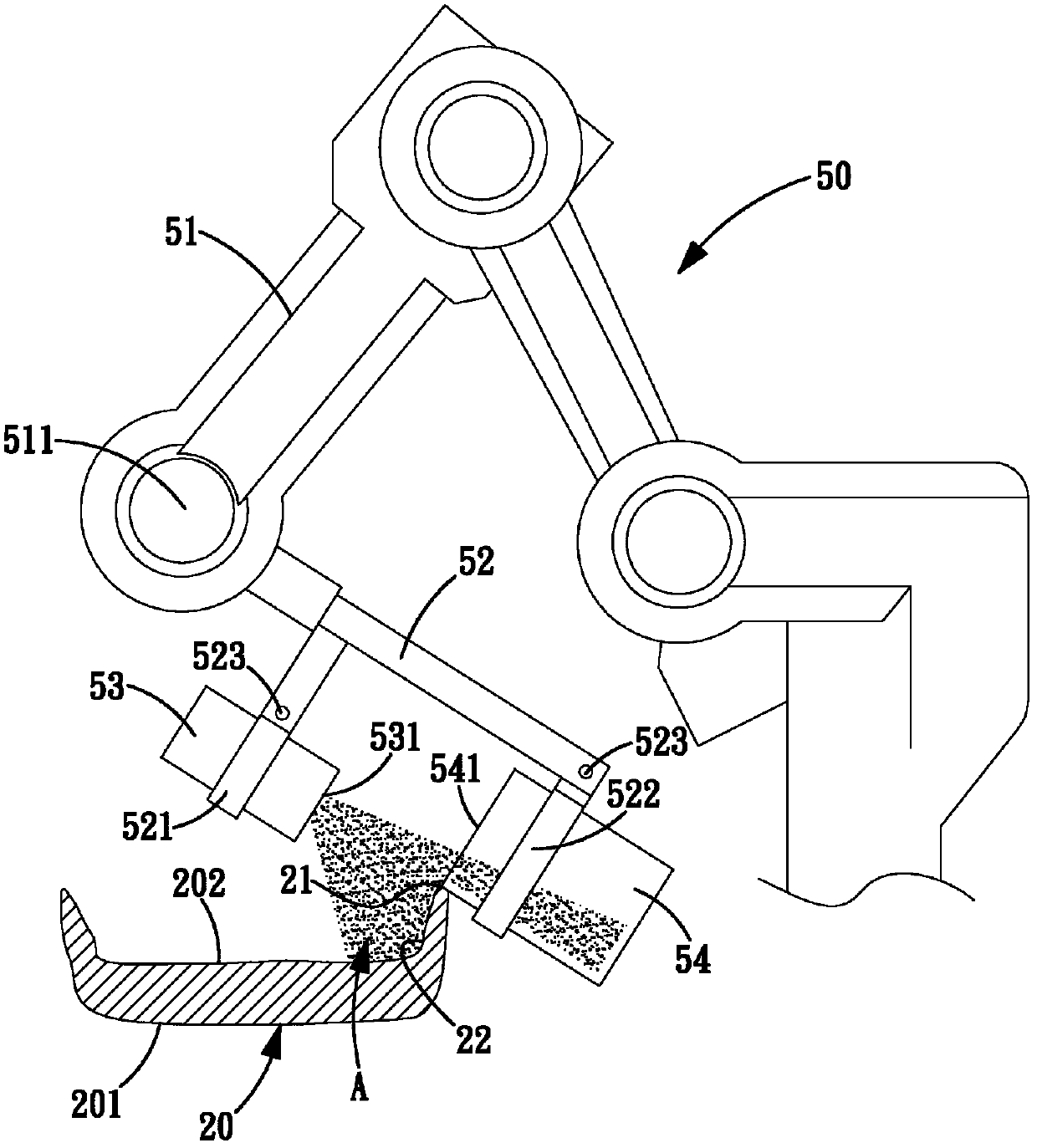 Automatic spraying system of sole bonding agent and spraying method thereof