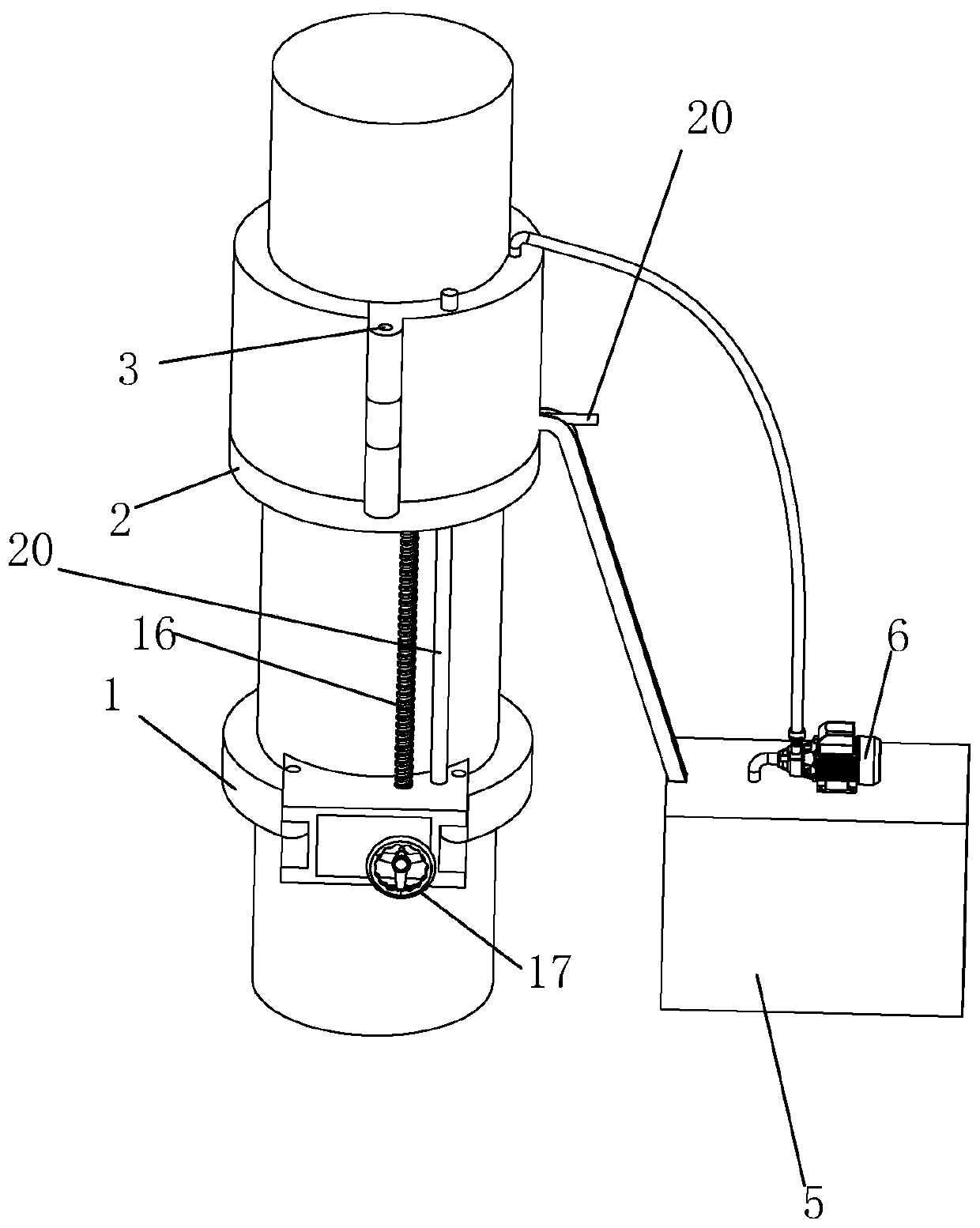 Brushing device for municipal greening