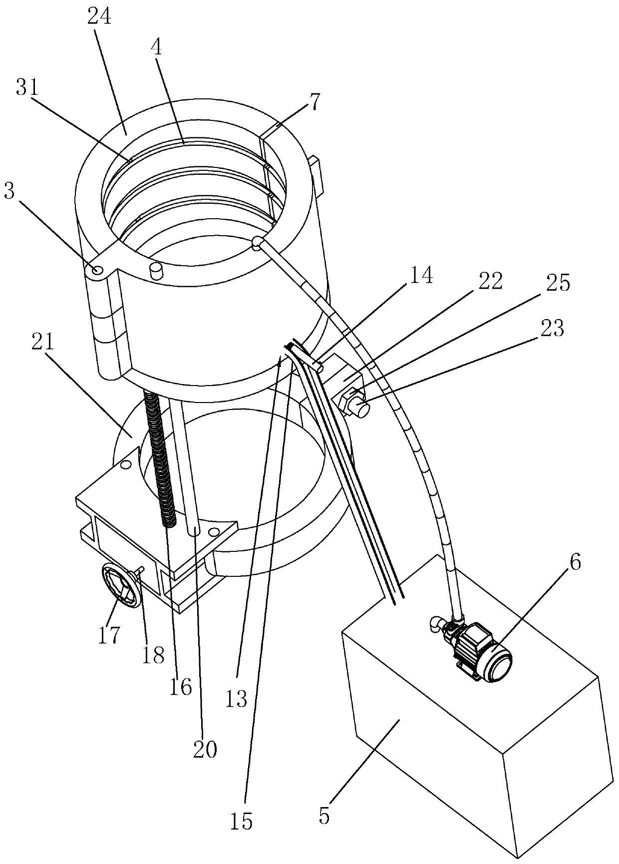 Brushing device for municipal greening