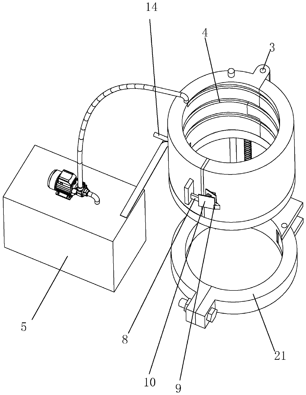 Brushing device for municipal greening