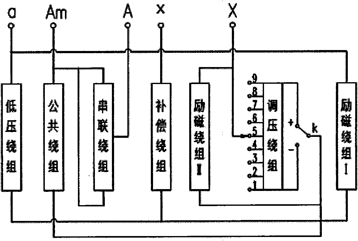 Autotransformer with low-voltage compensation