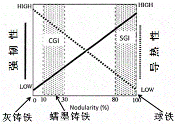 Functionally graded cast iron material and preparation method thereof