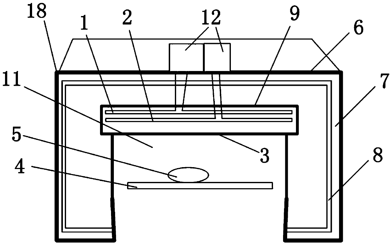 Inverted metal detection probe