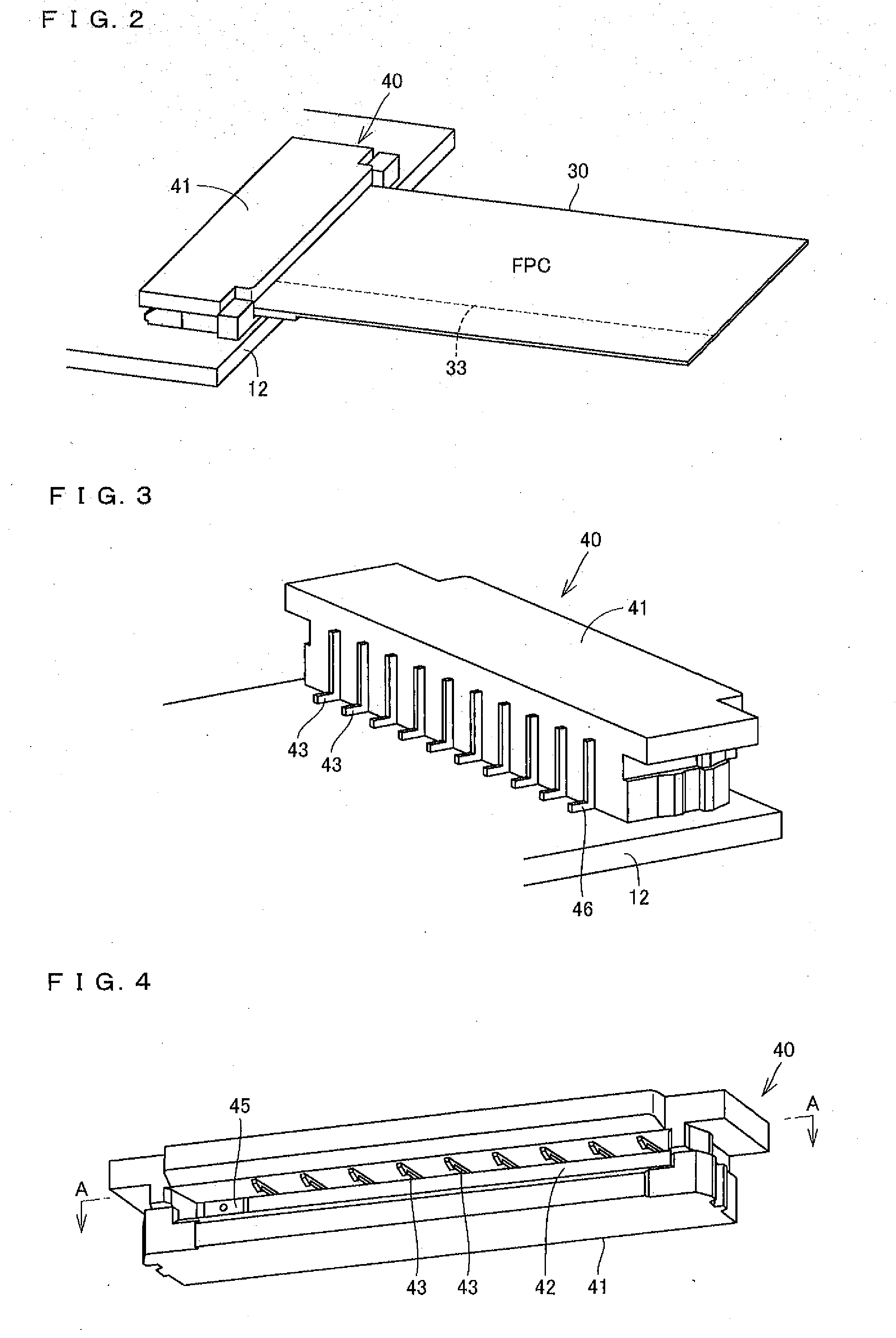 Connection structure of photoelectric flexible wiring board, connector and photoelectric flexible wiring board