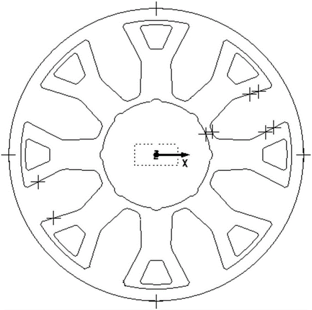 Online measurement hub compensation path generating method