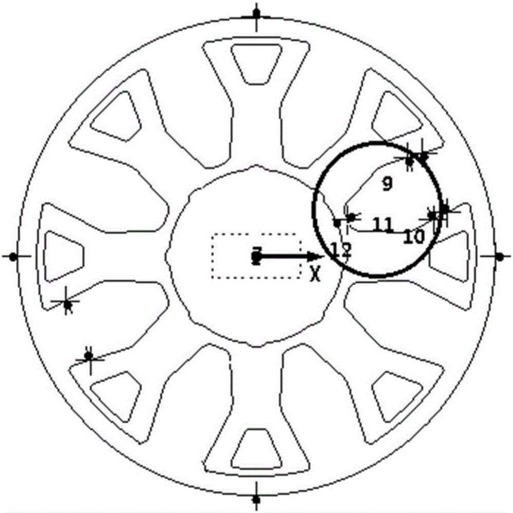 Online measurement hub compensation path generating method