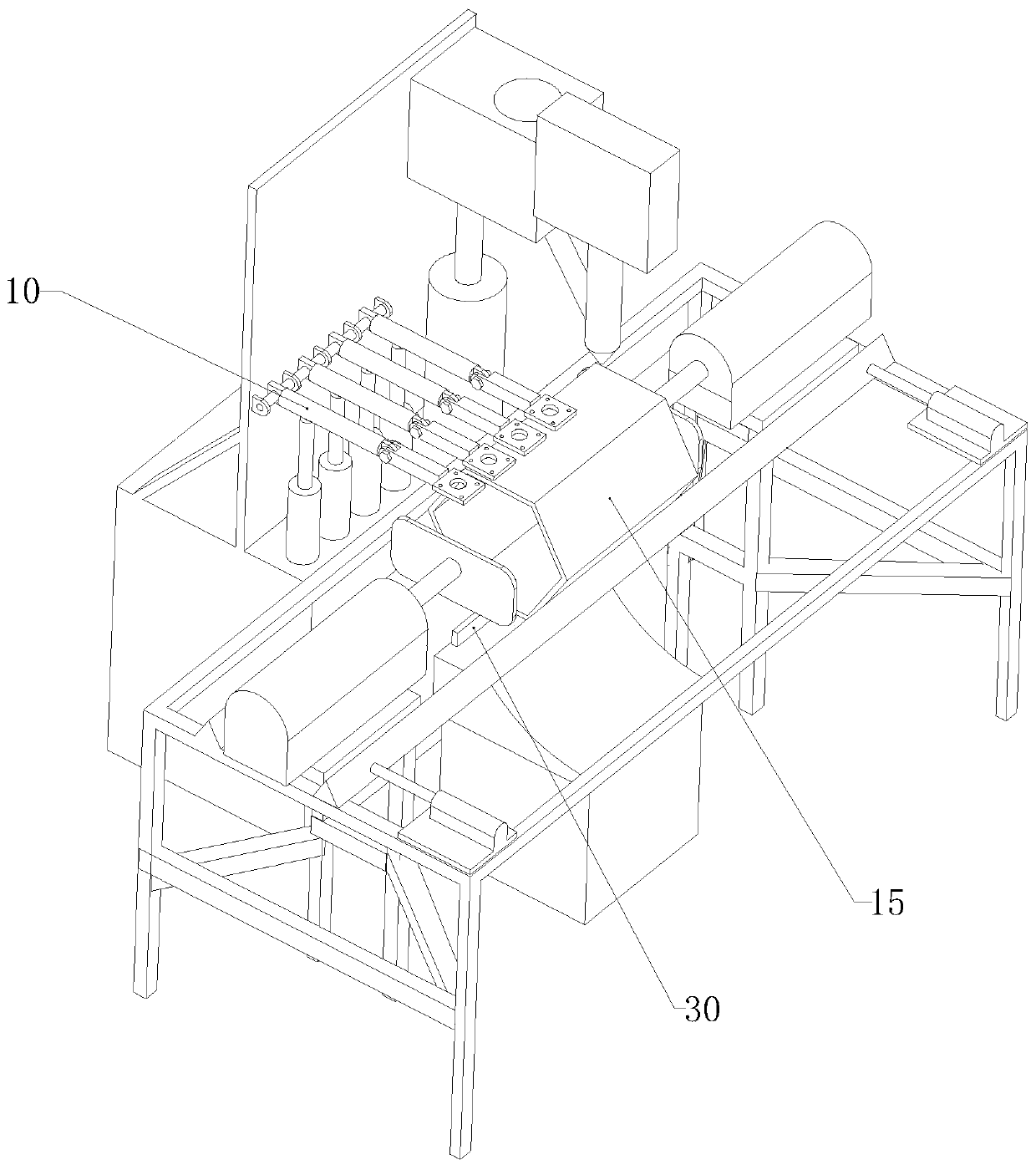 Three-wave circular tube anti-blocking block submerged-arc welding automatic welding device and method