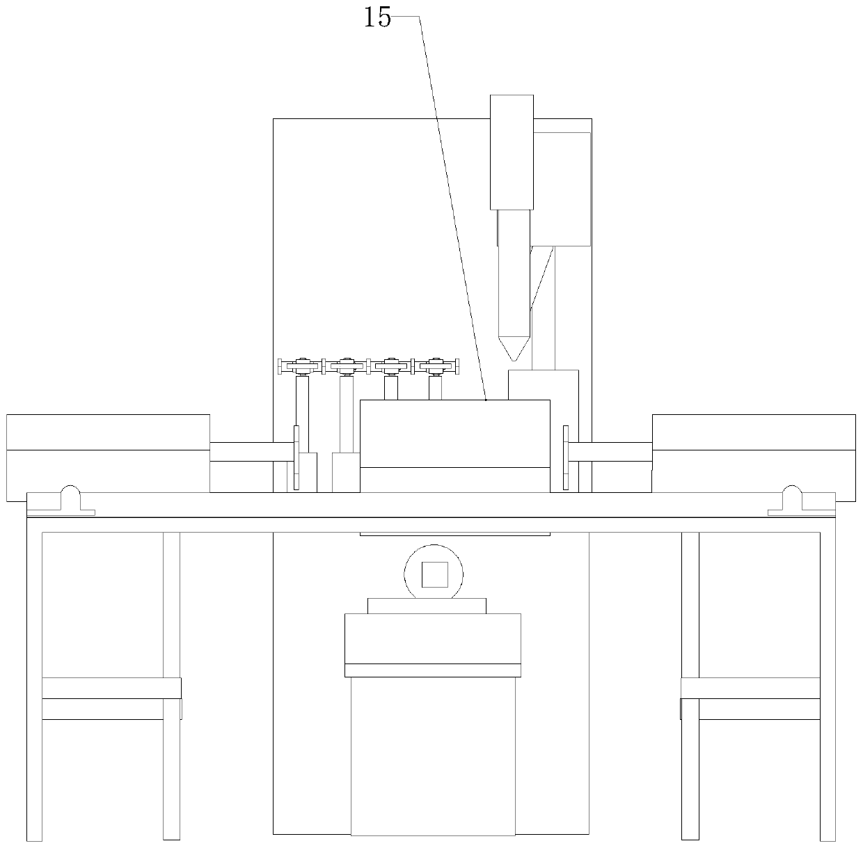 Three-wave circular tube anti-blocking block submerged-arc welding automatic welding device and method