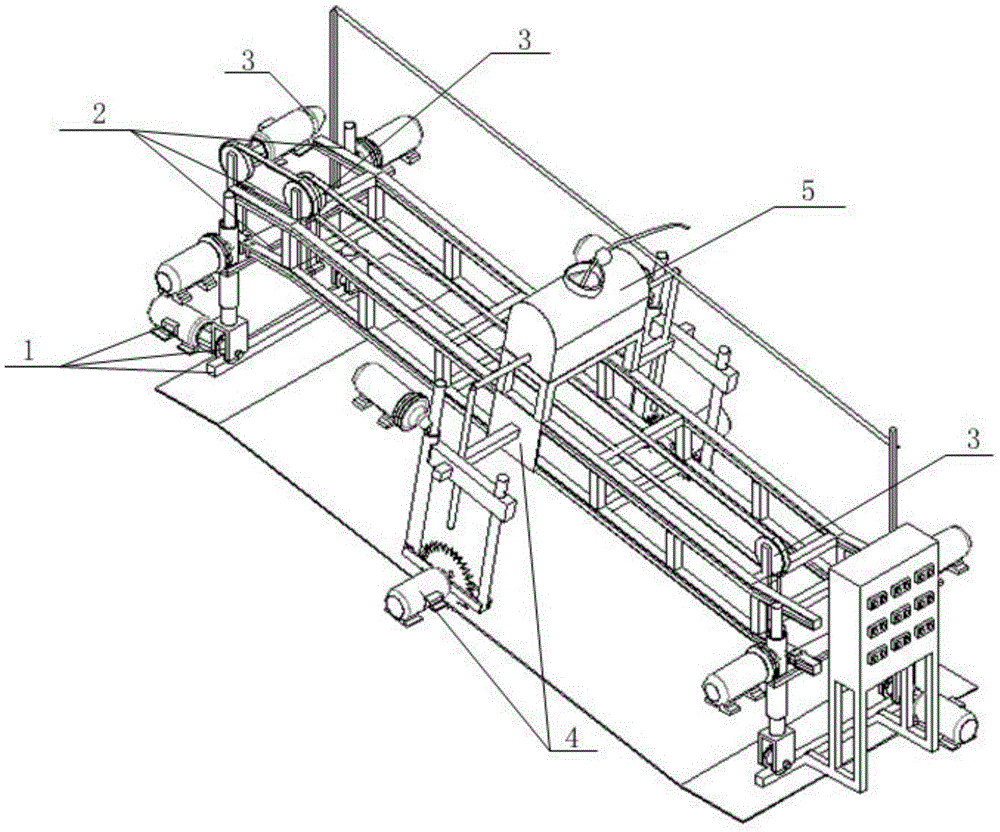 A long slope concrete cutting machine