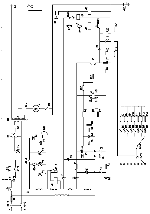 Eliminating and transferring device for voltage-withstanding test of electric heating tube shrinking machine and test method