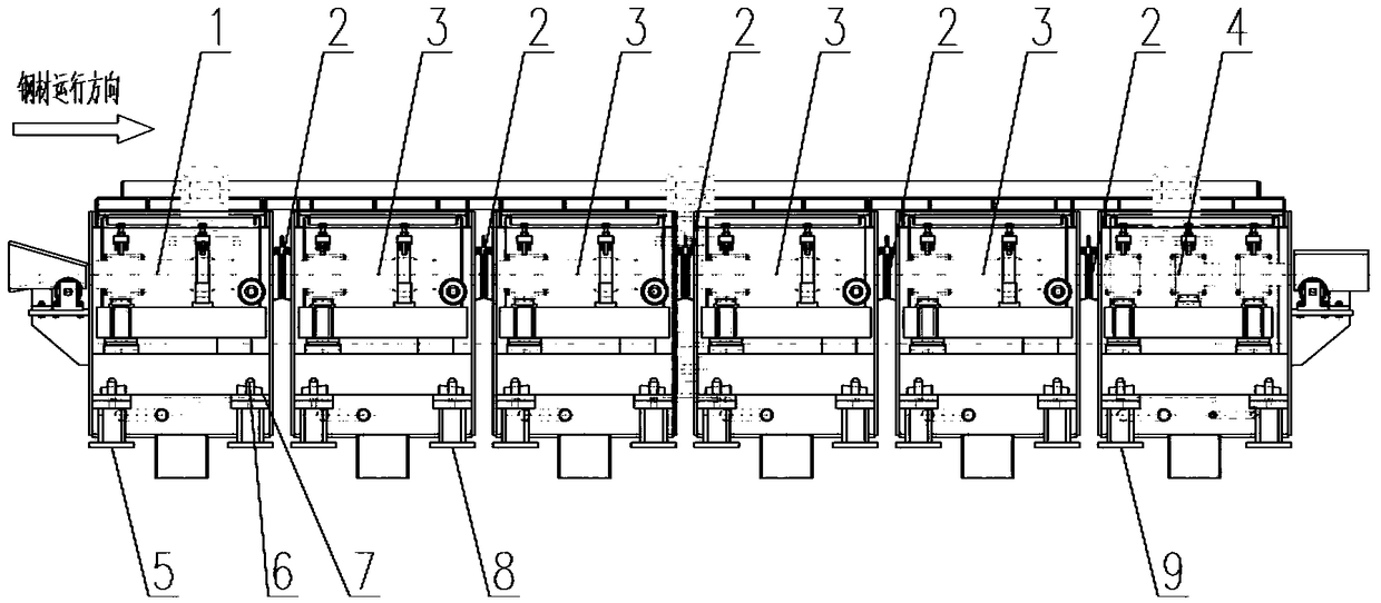 Modular design closed cooling water tank device and quick changing method