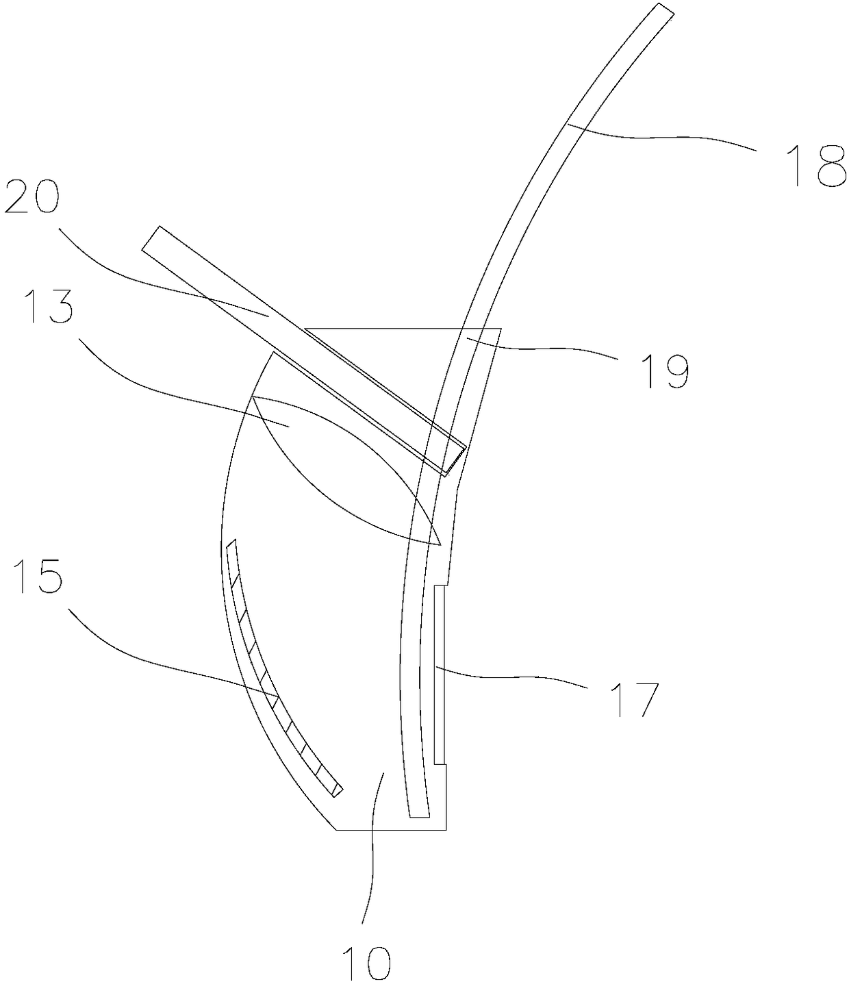 Flip type large-view-angle moving-end virtual-reality head-mounted display device