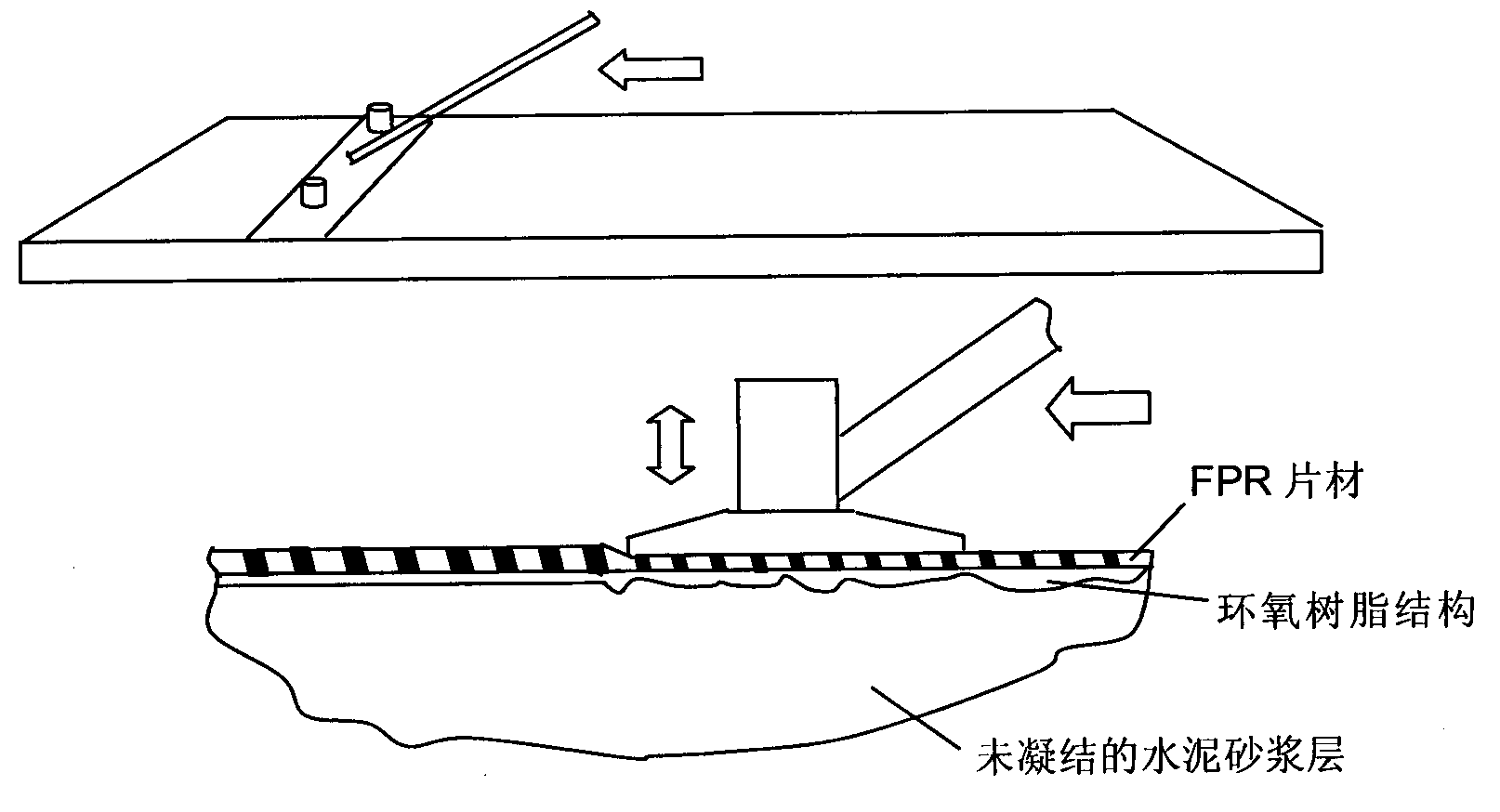 Fixing method for repairing old concrete gravity dam with cracks through FRP