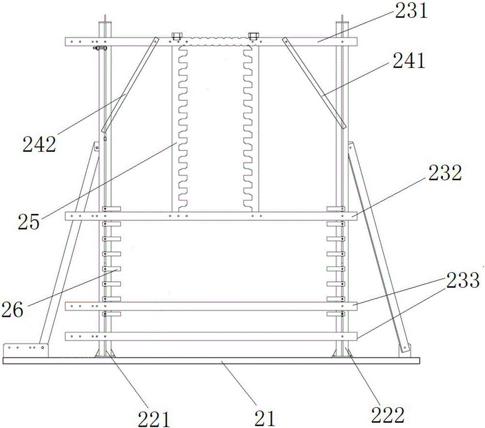 Prefabricated cover beam steel bar jig frame and manufacturing method of prefabricated cover beam reinforcement cage