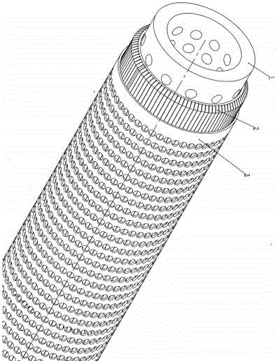 High pressure natural gas well slotting jacket sand prevention pipe