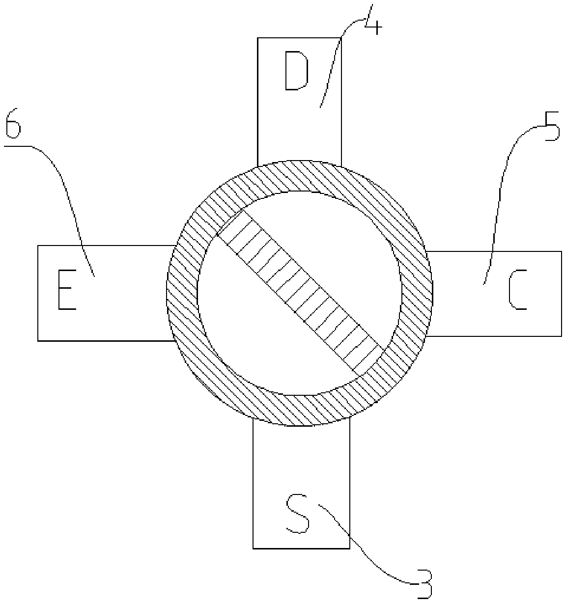 Four-way reversing valve and heat exchange system comprising same