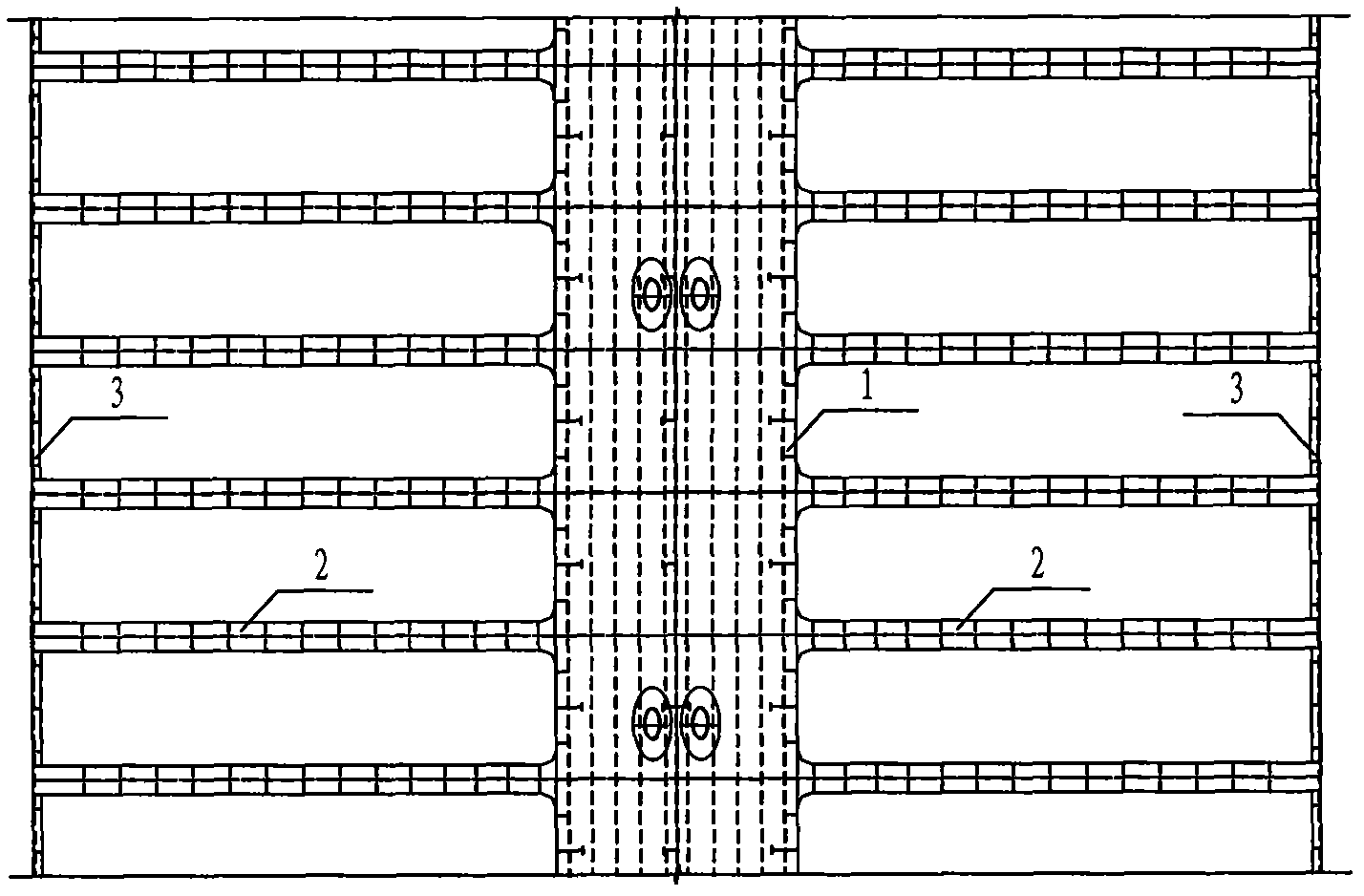 Main girder of steel box composite girder with long cantilever arms for single-plane cable stayed bridge