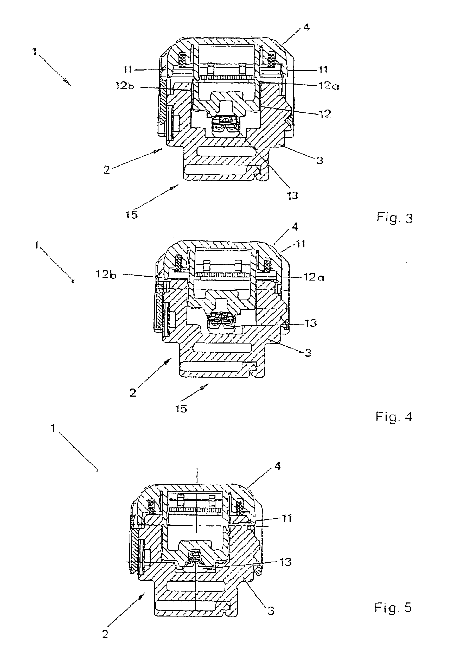 Compact coupler plug, particularly for a planar broadband lambda probe, having an integrated secondary locking