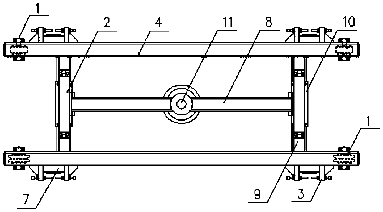 Chain traction cutting trolley