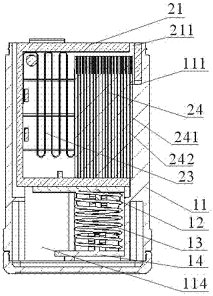 Contact-free testing strip packing device