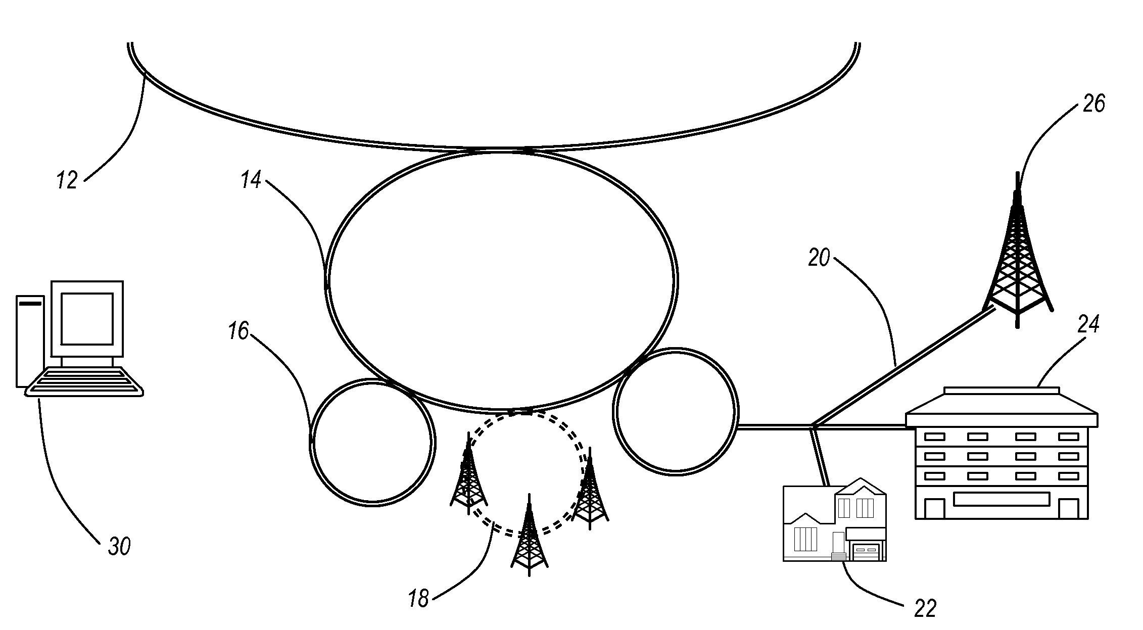 Radio frequency-based optical transport network systems and methods