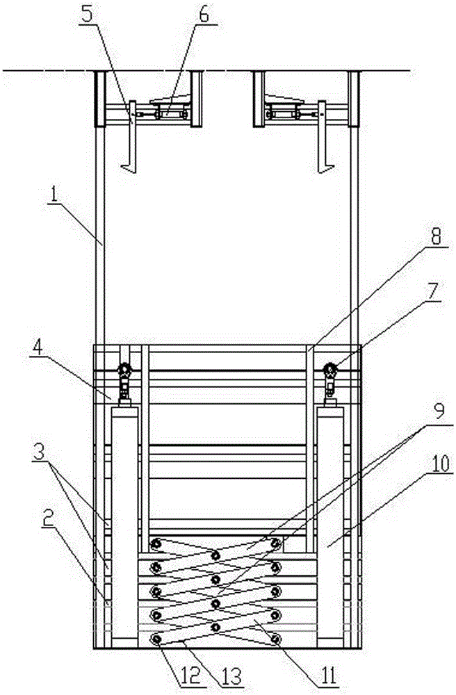 Shelf capable of ascending and descending