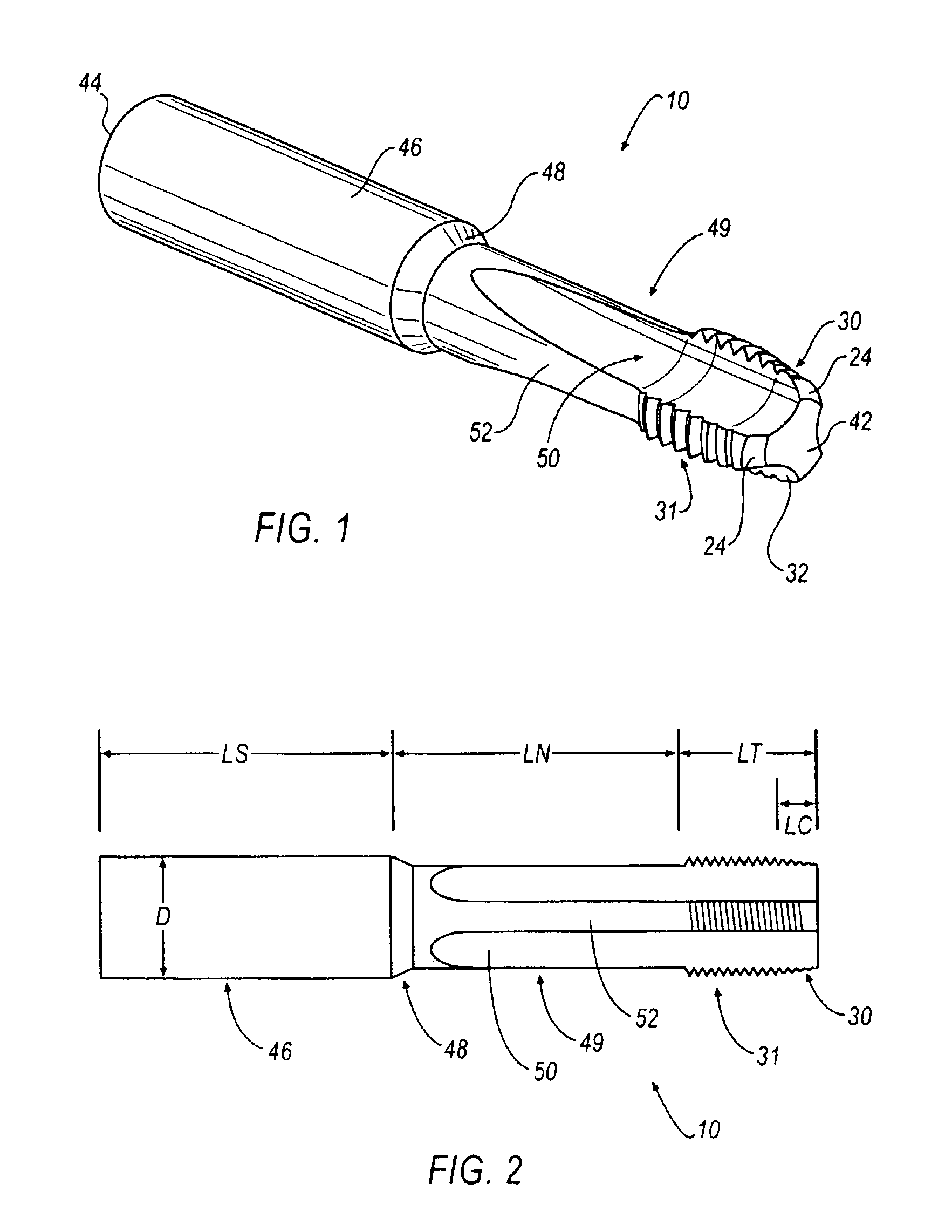 Precision cemented carbide threading tap