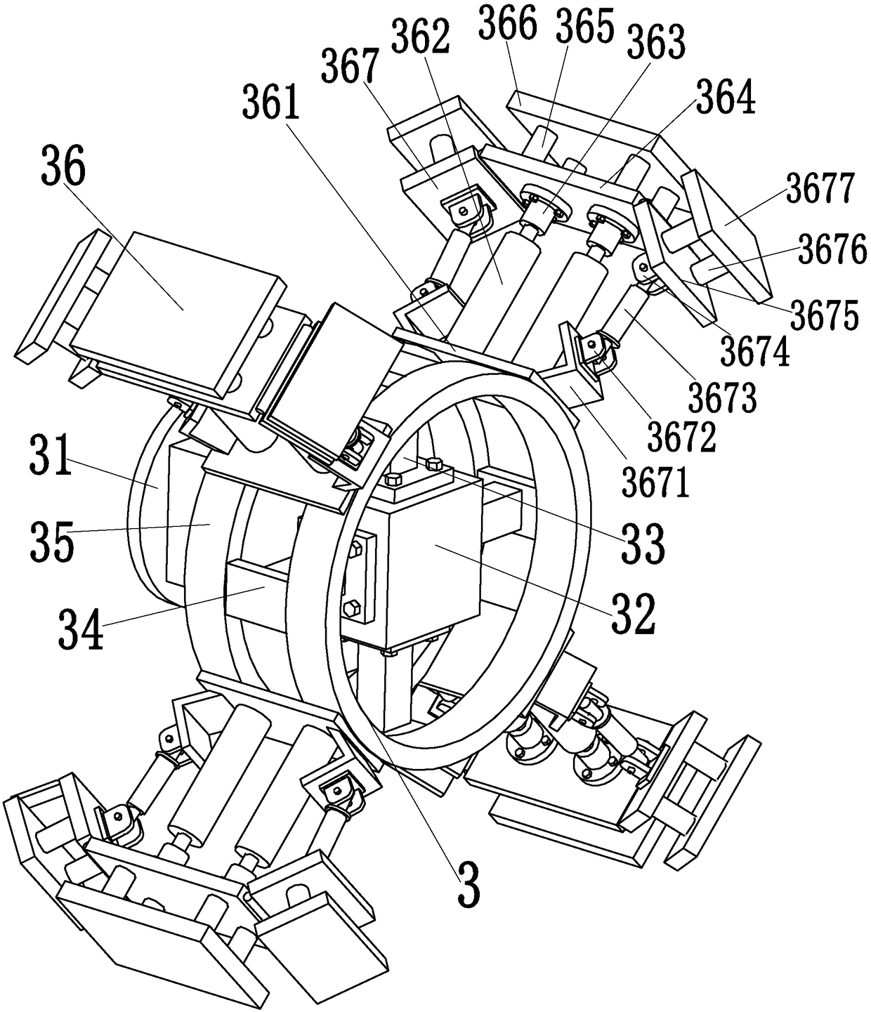 An all-in-one machine for intelligent drying and derusting the inner wall of oil pipeline