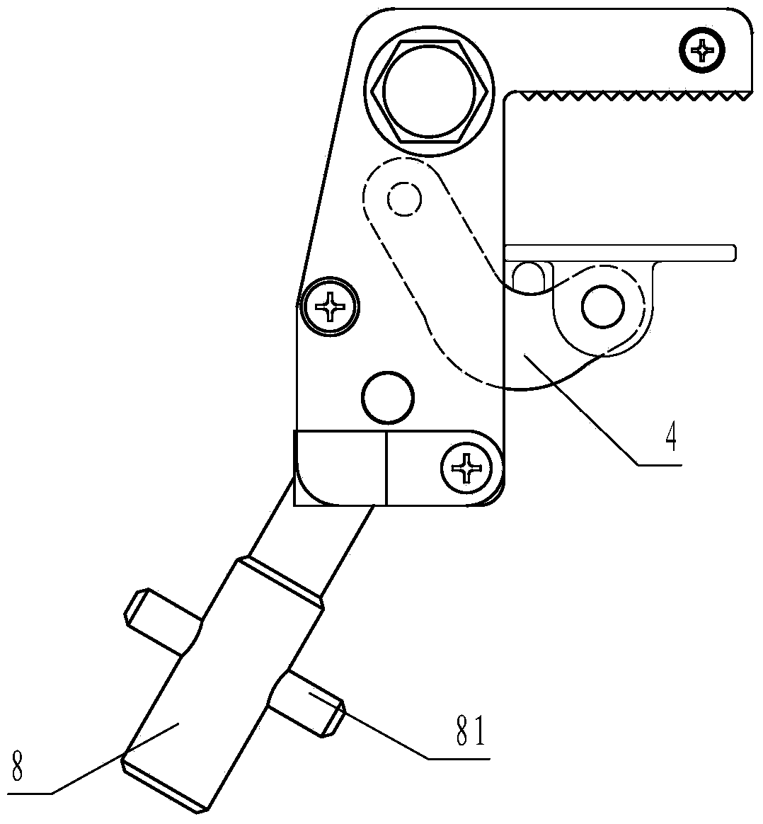 Low-voltage grounding wire clamp for compact electrical structure