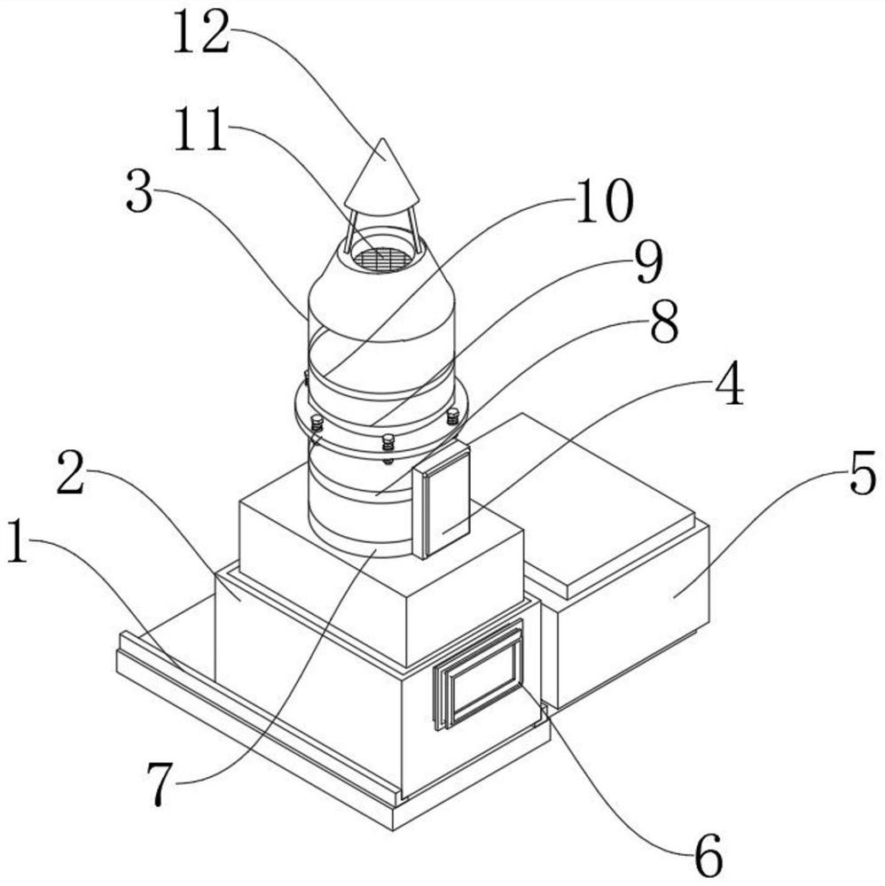 Metallurgical high-concentration nitrogen oxide flue gas rotary treatment device